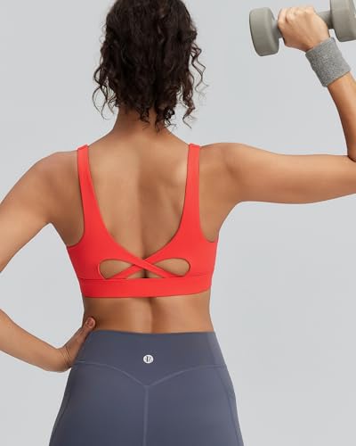 Image of RUNNING GIRL Sports Bra for Women High Support, Molded Cup High Impact Sports Bras with Sewn in Pads Workout Running Bra