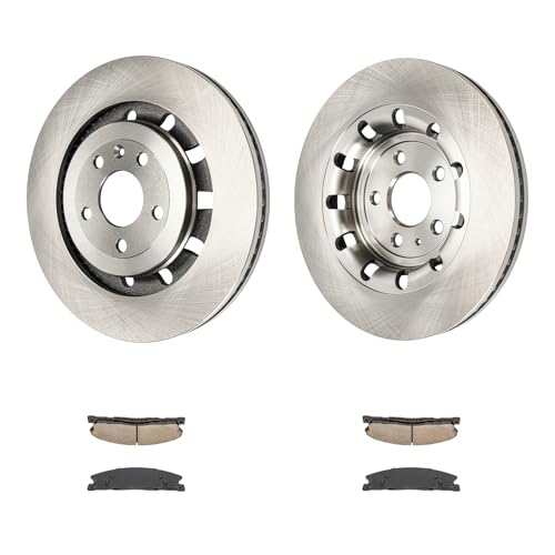 Image of KAX Front Brake Rotors and Ceramic Brake Pads Fit for Ford /Lincoln-Explorer | OE Brake Kit for Police Interceptor Utility, Flex, MKS, Police Interceptor Sedan, Taurus, MKT, Special Service Police Sedan