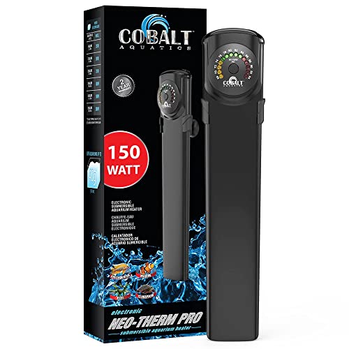 Cobalt Aquatics Neo-Therm Pro Aquarium Heater (150 Watt), Fully-Submersible Freshwater, Saltwater, Thermostat, Thermometer, Shatterproof #TOP28