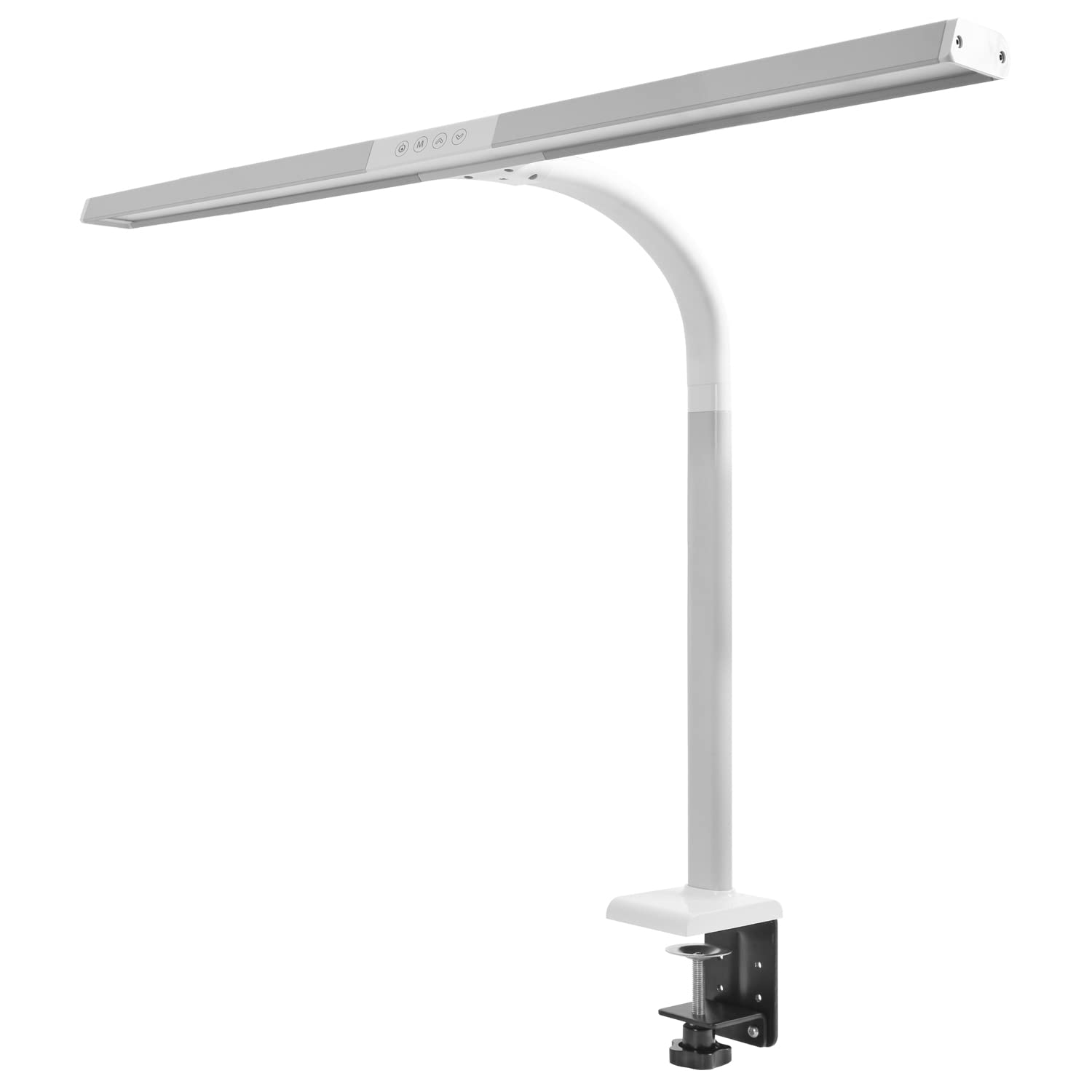 wasser 42 LED 卓上ライト セード幅80cm 超ワイド クランプライト 調光 調色 T字型 デスクライト 目に優しい 学習机 読書 オフィス デスクスタンドライト おしゃれ 照明 フレキシブルアーム