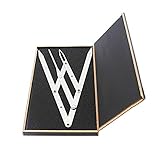 Dr.Pedi Eyebrow Golden Ratio Caliper Stencil with Flexible Arms Microblading Permanent Makeup Reusable DIY Tattoo Ruler Measurement Symmetrical Tool Foldable, Silver, 2 Piece Set