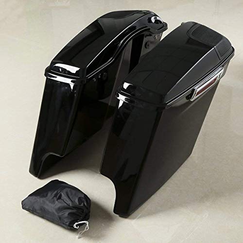 XFMT 5 Inch Stretched Extended Saddlebags W/Speaker Grill For Harley Touring 2014-2020 Road King, Road Glide, Street Glide, Electra Glide, Ultra-Classic FLT, FLHT, FLHTCU, FLHRC