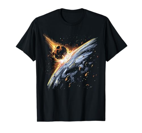 Asteroid Meteorite Impact Earth Space Comet Meteors Sci-Fi T-Shirt