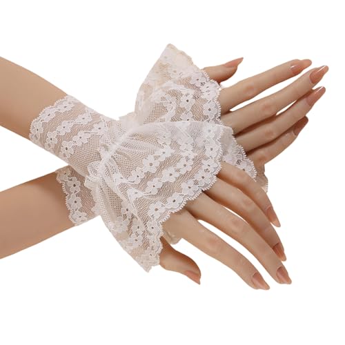 Fashion Photography Wrist Cuffs with Lace Breathable Sheer Cuffs for Studio Fashion Photography Wrist Cuffs Lace Design Breathab
