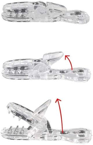Clear Plastic Crocodile Clips (Pack of 10, 25 or 50) T-Shaped Clips for Craft/Badge/Hanging Lantern Clips (10)