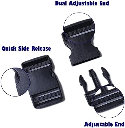 AXEN 4PCS Plastic Buckle, Side Quick Release Buckle for Bracelets Backpack Tactical Bag and Gear