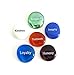 Character Builder Glass Stones, Focus Words for Teaching Tools, Concentration or Motivation. Set of Six. By Lifeforce Glass.