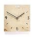 Produktbild huamet. Holz-Wanduhr ZIRBE ECKIG Zirbenholz Echtholz Designuhr Deko Quarzuhrwerk (inklusive aktueller Wohnzeitschrift)