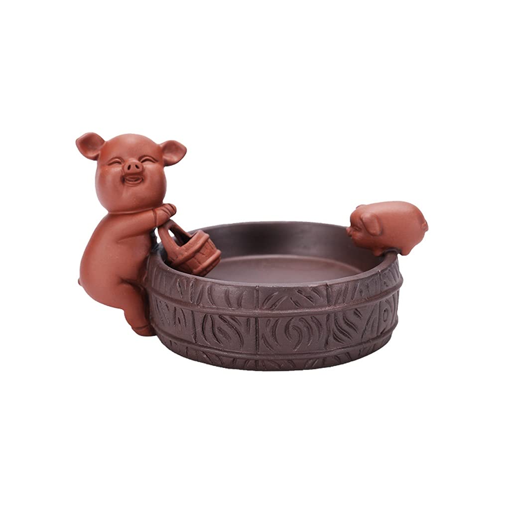 小さな豚茶ペットZisha Tea Pets Kungfu茶ペットコーヒーテーブルの装飾小さくて絶妙な家のオフィスの装飾に適した