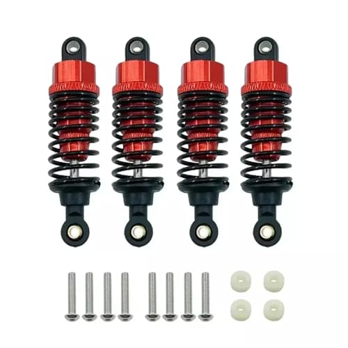 RC�J�[�̕i���� For Tamiya For TT-02 TT-02d M-05 M-06 1/10 RC�J�[�A�b�v�O���[�h�p�[�c 4�� �A���~�����V���b�N�A�u�\�[�o�[ �_���p�[�Z�b�g 60mm(Red)