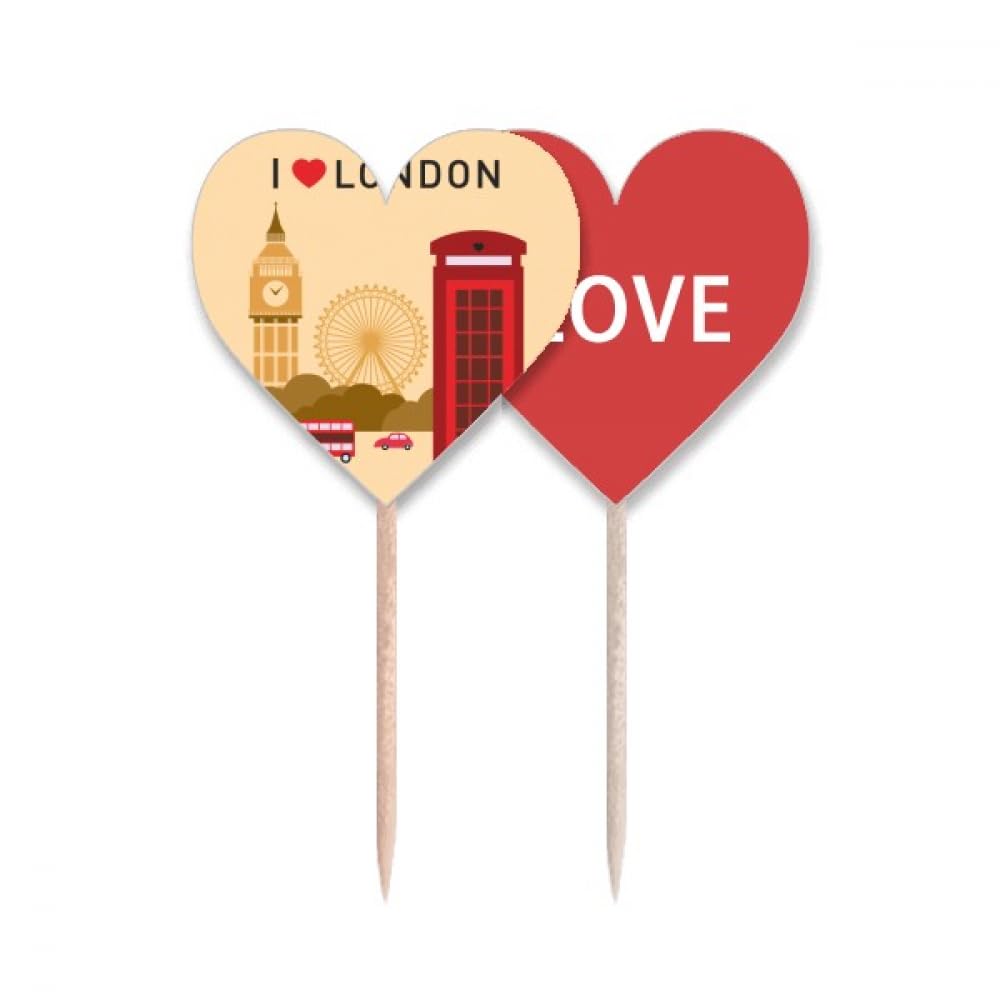 Cure-dents I Love London pique bois drapeau de la poste