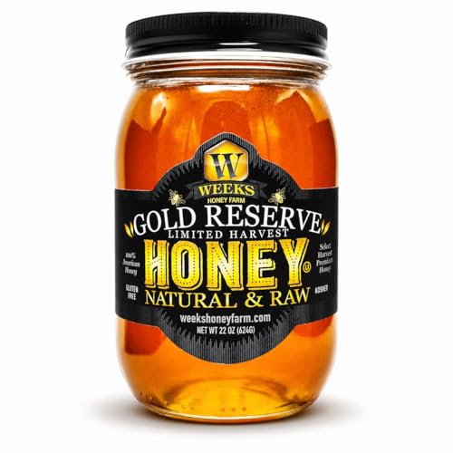 Miel cruda y sin filtrar Weeks Honey Farm 22 oz