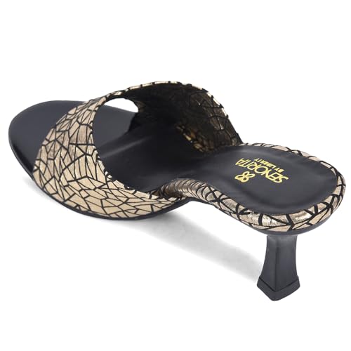 Image of Liberty Senorita STY-156E Sliders for Women - Black Flat Slip-On Slides | Soft Cushioned Footbed, Lightweight Everyday Fashion Footwear for Casual, College, Office, Festive, Daily & Indoor Wear