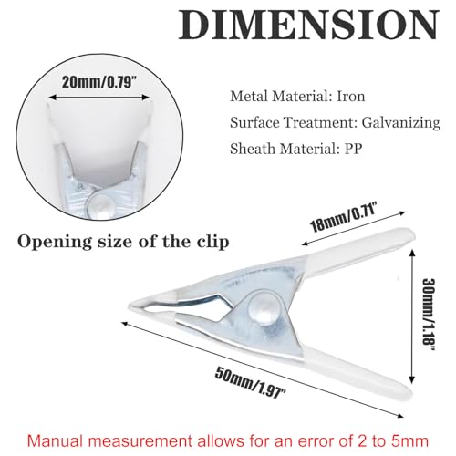 Image of 10Pcs 2 Inch Spring Clamps Small Clamps Spring Clips Clamps for Backdrop Balloon Archfor White