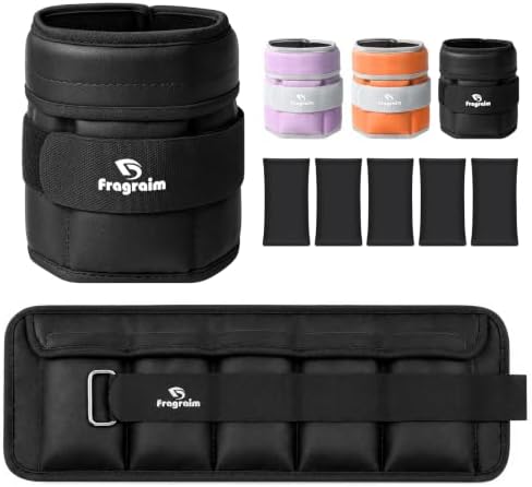 Fragraim Adjustable Ankle Weights for Women and Men, 1 Pair (2–10...