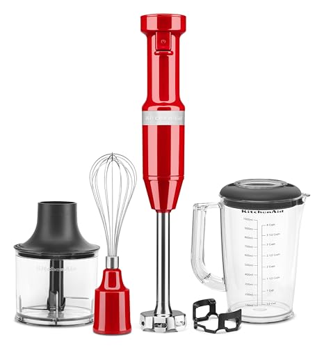 Mixer de Mão com Acessórios e Velocidade Variável KitchenAid Empire Red 110V