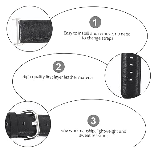 Correa de Reloj de Cuero Antitranspirante Pulsera Cómoda Sin Rozaduras para Reloj Sense 5