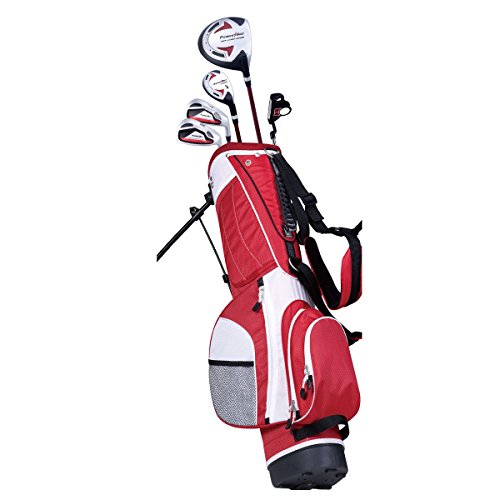 PowerBilt Boy's Ages 12+ Golf Series Set, Left Hand, Red