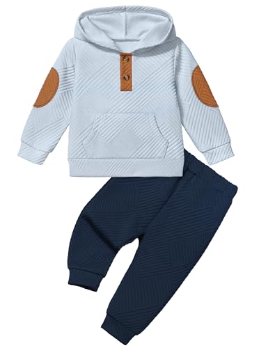 Toddler Baby Boy Clothes Long Sleeve Hoodie Sweatshirt Tops and Pants Sweatsuit Set Fall Winter Outfits 1-5T