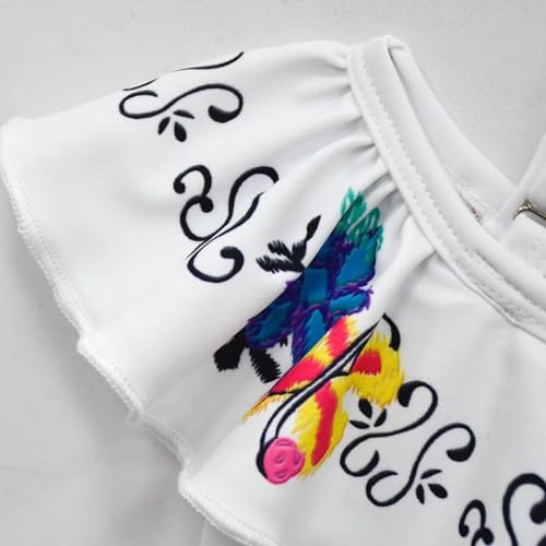 Image of 2PCS Girls Princess Swimsuit Two Piece Toddler Bikini Set Ruffle Bathing Suit Swim Wear Dress Up