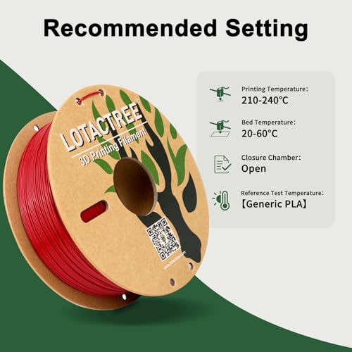 Image of PLA Force Filament Deep Red, Toughened 3D Filament 1.75mm 1KG | Rich Dark Red 3d Printer Filament Delivers High-Precision Prints With Clean, Sharp Details