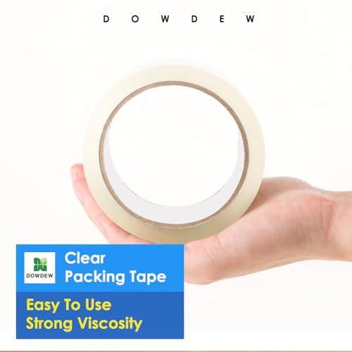 Dowdew TPE-CLR Clear Packing Tape, [2 Pack] Heavy Duty Packaging Tape 1.88 Inch X 110 Yards Ultra Strong Refill Rolls thumb #1