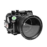 Seafrogs 40M/130FT Waterproof Underwater Camera Housing Case for Canon EOS M6 II+ EF-M 15-45mm/18-55mm Lens, Built-in Water Leakage Sensor, Vacuum Pump System, Replaceable Barrel