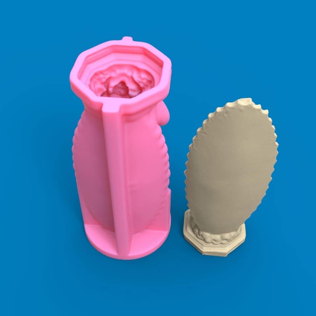 Silicone Mold, 3D Soap Moulds Virgin Mary Fondant Cake Decorating Baking Tools Sculpture Aromatherapy Candle Silicone Mold DIY Tool