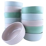 OTIX Suppenschalen ohne Griff 12 Stück Schüssel Frühstücksschüssel 500ML 15cm Steingut AURORA