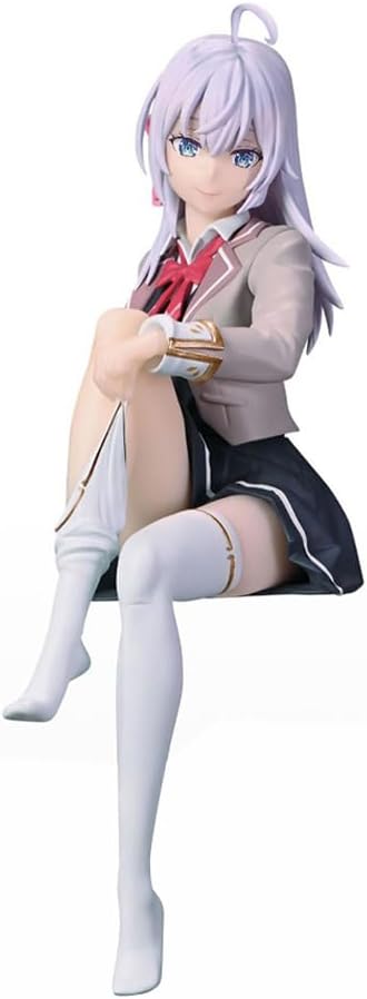 Alisa Mikhailova Kujou Figure Sitting SUO Yuki Anime Figures Maria Mikhailovna Kujou Figurine Anime Cartoon Characters Statue PVC Girl Model Perching for Car Desk