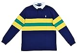 ralph lauren rugby Long Sleeve Rugby Ralph Lauren Herren Sweatshirt Rugby Custom Slim Fit Baumwolljersey Blau Grün Gelb gestreift