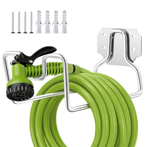 Image of HaSteeL 18 /0 Stainless Steel Wall Mount Garden Hose Holder for Outside, 1PC