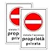 Cartello proprietà privata - Cartelli vietato l'accesso – Divieto! Non entrare! - Plastica (20x30 cm) (2 Pezzi Cartello Proprietà Privata)
