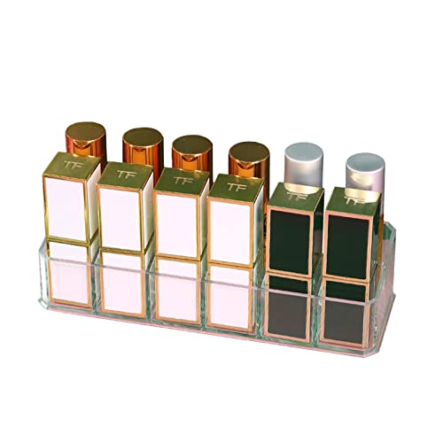Tuzsocr Rangement Rouge à Lèvres,Organisateur Transparent et Support de Rangement Plastique,présentoir cosmétique pour Rouge à lèvres,pour Lip Gloss,Compartiments,Vernis à Ongles,Maquillage (S)