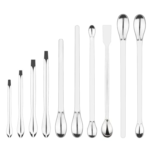 FunChem Mikrolöffel, 10er-Set, Labor-Mikrolöffel, Probenlöffel für Präzises Wiegen