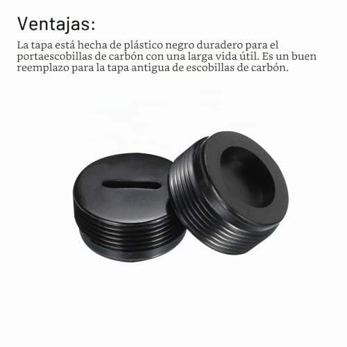 Miniatura 4 de Quarkzman Tapa De Cubierta De Portaescobillas De Carbón Para Motor Eléctrico Cubierta De Plástico Roscada Negra 20mm 0.79 Diámetro Exterior 9.5mm 0.37 Altura Paquete De 4