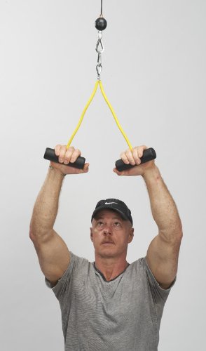 Iron Company Lpg Muscle Pull Force Double Handle Cable Machine Attachment #TOP2