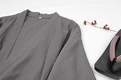 Fendawn Strive Classical Stylish Japanese Style Men Cotton Bathrobe Pajamas Kimono Casual Clothes - Image 5