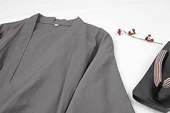 Fendawn Strive Classical Stylish Japanese Style Men Cotton Bathrobe Pajamas Kimono Casual Clothes