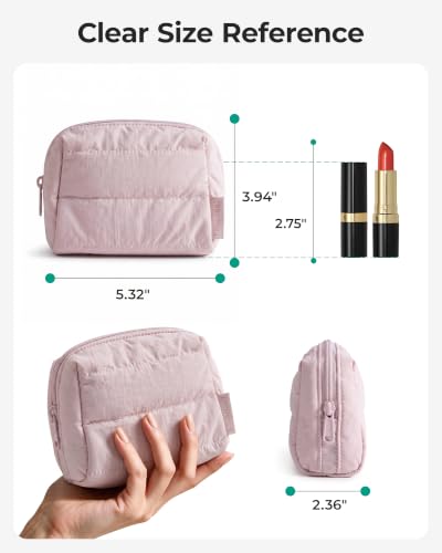 Image of BAGSMART Small Makeup Bag For Purse, Cute Pouch for Women | Zipper Pouch, For Purse, Toiletry Pouch, Puffy Padded Mini Cosmetics Bag, Travel Essentials, Cute Make Up Organizer