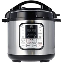 MasterChef Electric Pressure Cooker 10 in 1 Instapot Multicooker 6 Qt, Slow Cooker, Vegetable Steamer, Rice Maker, Digital Programmable Insta Pot with 18 Cooking Presets, Stainless Steel, Non Stick
