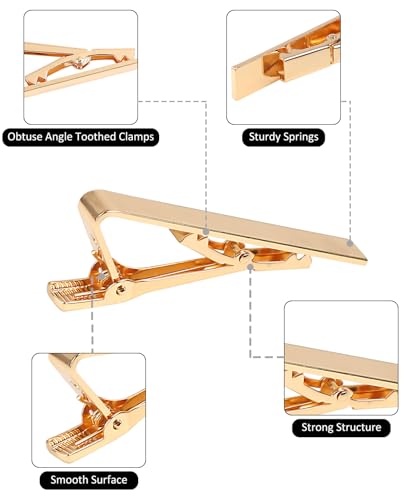 vivinin 5P Tie Clips For Men, 5 Different Classic Tie Bar, Stainless Steel Tie Clip For Business, Wedding, Anniversary, Father's Day Gifts and Daily Life3