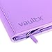 Vault X 12 Pocket Trading Card Zip Binder, 480 Cards, Premium Exo-Tec Album Material, 20 Side-Loading Pages, Folder, Sports, TCG (Purple)
