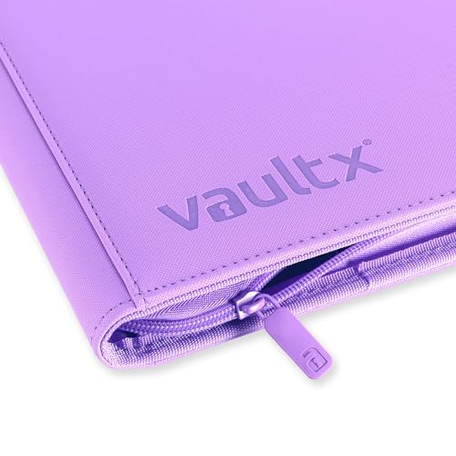 Image of Vault X 12 Pocket Zip Binder, 480 Cards, Exo-Tec Material, 20 Side-Loading Pages (Purple)