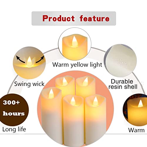 Aignis Flickering Flameless Candles With Remote Timer, Battery Operated Led Candles Outdoor Heat Resistant With Realistic Moving Wick For Exquisite Decor #TOP3