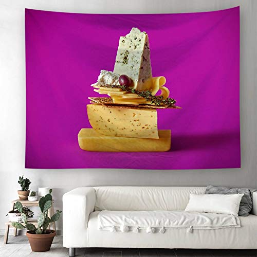 Tenture murale decoration mode violette pour masquer un mur vide
