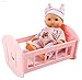 WolVolk set of 6 mini dolls for girls with cradle, high chair, walker, swing, bathtub, infant seat
