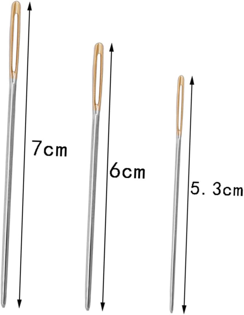 IWOWHERO 9pcs Embroidery Needles Large Eye Blunt Yarn Needles for Crocheting Knitting and Weaving Smooth Stitching