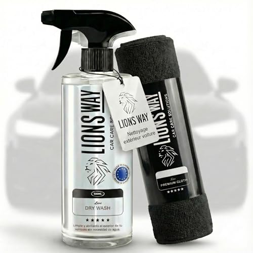 Nettoyage Professionnel à Sec De Voiture Avec Cire De Carnauba - Traitement Céramique Puissant Pour Voiture Et Moto. Nettoyant Et Polisseur Extérieur Rapide Et Sans Eau. Avec Tissu Inclus. Détails