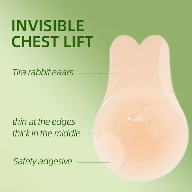Image of Invisible Silicone Bunny Ups, Strapless, Backless, Push-Up Adhesive Bra, Seamless, Reusable